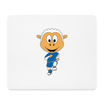SCHAF - LAUFEN - SPORT - RENNEN - JOGGEN - Mousepad (Querformat) - Weiß - Vorne