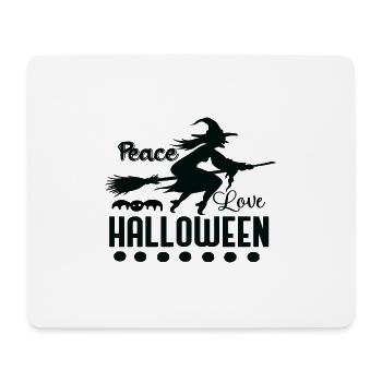 Peace Love Halloween - Mousepad (Querformat) - Weiß - Vorne