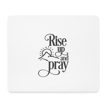 Le design chrétien lève-toi et prie - Tapis de souris (format paysage) - blanc - Devant