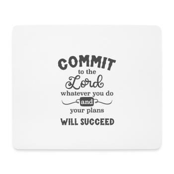 Christian Design Commit Your Plans to the Lord - Mouse Pad (horizontal) - white - Front