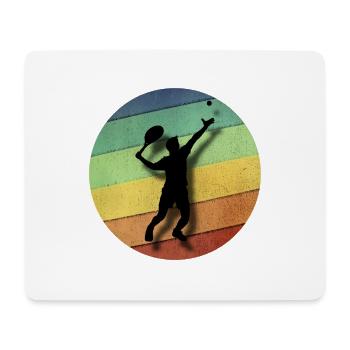 Tennis Tennisspieler Geschenk Kreis - Mousepad (Querformat) - Weiß - Vorne