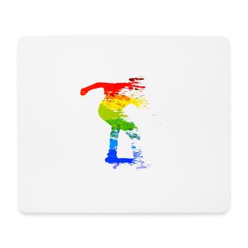 Patineurs de skateboard colorés | patinage Cadeau - Tapis de souris (format paysage) - blanc - Devant