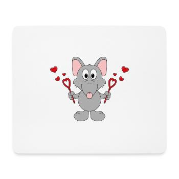 RATTE - LIEBE - LOVE - SEIFENBLASEN - TIER - Mousepad (Querformat) - Weiß - Vorne