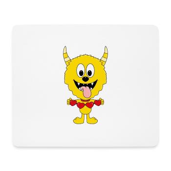 MONSTER - LIEBE - LOVE - KIND - BABY - HERZEN - Mousepad (Querformat) - Weiß - Vorne