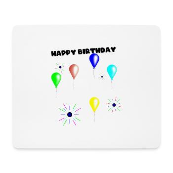 Happy birthday Balloons - Mouse Pad (horizontal) - white - Front