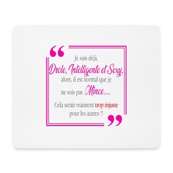 Je suis drôle intelligente et sexy - Tapis de souris (format paysage) - blanc - Devant