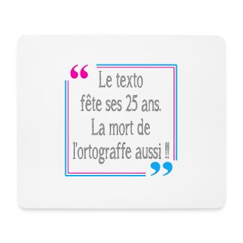 Mort de l'orthographe - Tapis de souris (format paysage) - blanc - Devant