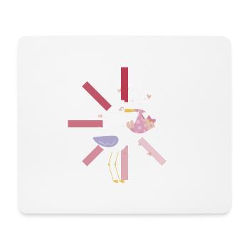 Annonce de grossesse fille cadeau humour - Tapis de souris (format paysage) - blanc - Devant