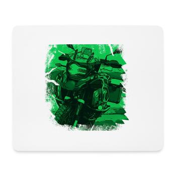 Motorrad GS black grün - Mousepad (Querformat) - Weiß - Vorne