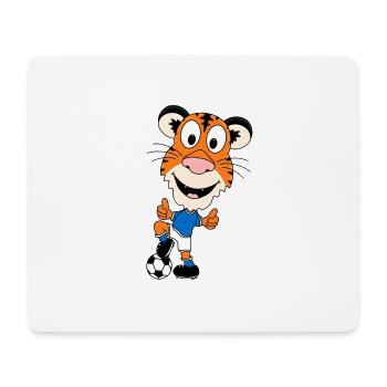 TIGER - FUßBALL - SPORT - TIER - TIERISCH - Mousepad (Querformat) - Weiß - Vorne