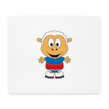 SCHAF - INLINE SKATES - SPORT - TIER - INLINER - Mousepad (Querformat) - Weiß - Vorne