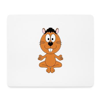 BIBER - OTTER - MARDER - YOGA - TIER - TIERISCH - Mousepad (Querformat) - Weiß - Vorne