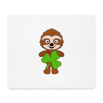 FAULTIER - KLEEBLATT - TIER - TIERISCH - KLEE - Mousepad (Querformat) - Weiß - Vorne