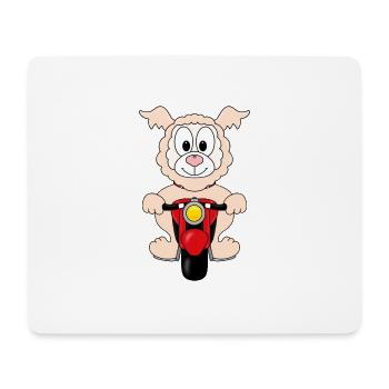 ALPAKA - LAMA - MOTORRAD - BIKER - MOTORSPORT - Mousepad (Querformat) - Weiß - Vorne