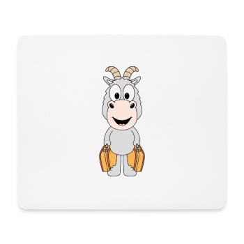ZIEGE - KOFFER - REISE - URLAUB - FERIEN - TIER - Mousepad (Querformat) - Weiß - Vorne