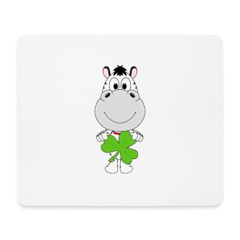 ZEBRA - KLEEBLATT - TIER - TIERISCH - KIND - BABY - Mousepad (Querformat) - Weiß - Vorne
