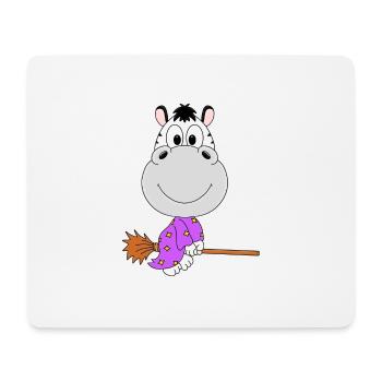 ZEBRA - HEXEN - HEXENBESEN - TIER - KINDER - BABY - Mousepad (Querformat) - Weiß - Vorne