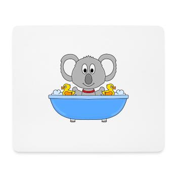 KOALA - BADEWANNE - TIER - KIND - BABY - FUN - Mousepad (Querformat) - Weiß - Vorne