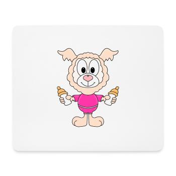 LAMA - ALPAKA - BABY - KIND - TIER - GEBURT - Mousepad (Querformat) - Weiß - Vorne