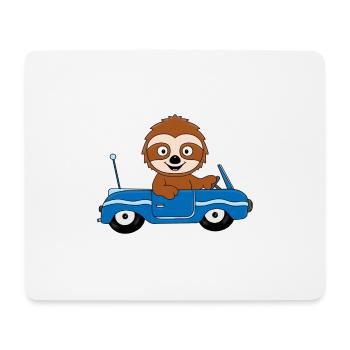 FAULTIER - AUTO - TIER - TIERISCH - KIND - BABY - Mousepad (Querformat) - Weiß - Vorne