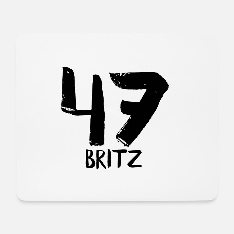 47 britz black - Mousepad (Querformat) - Weiß