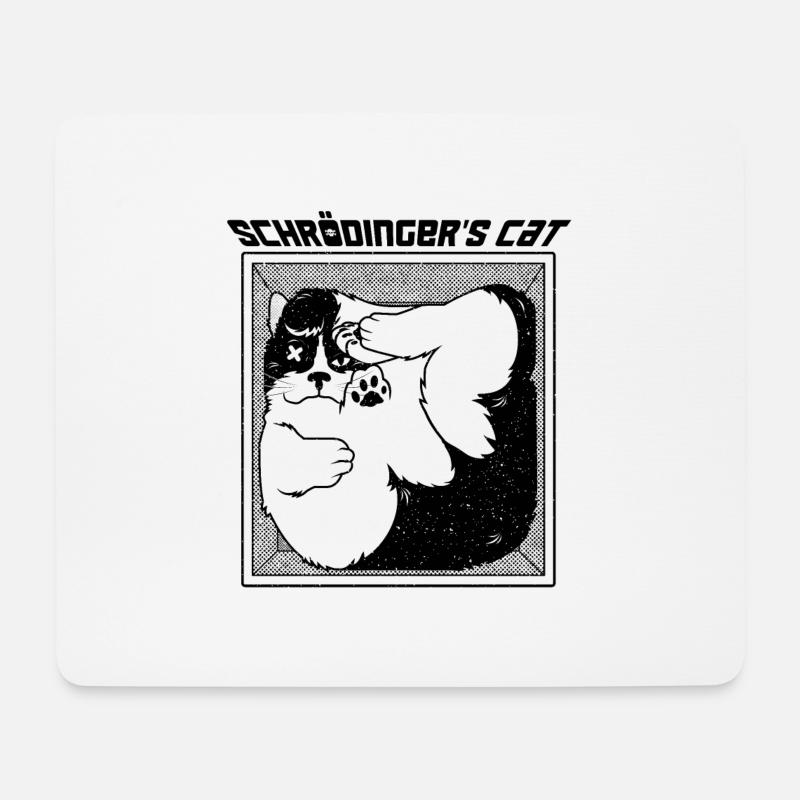 schrodinger's cat - Mouse Pad (horizontal) - white