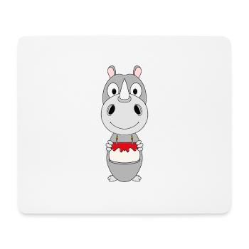 NASHORN - GEBURTSTAG - TORTE - TIER - KIND - BABY - Mousepad (Querformat) - Weiß - Vorne