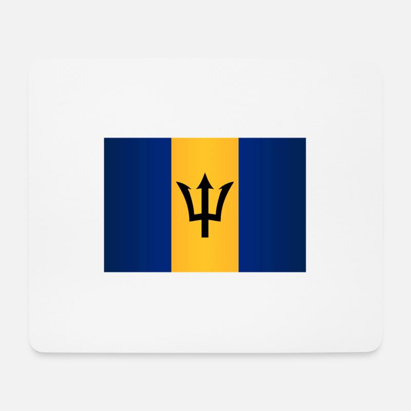Barbados Flag - Mouse Pad (horizontal) - white
