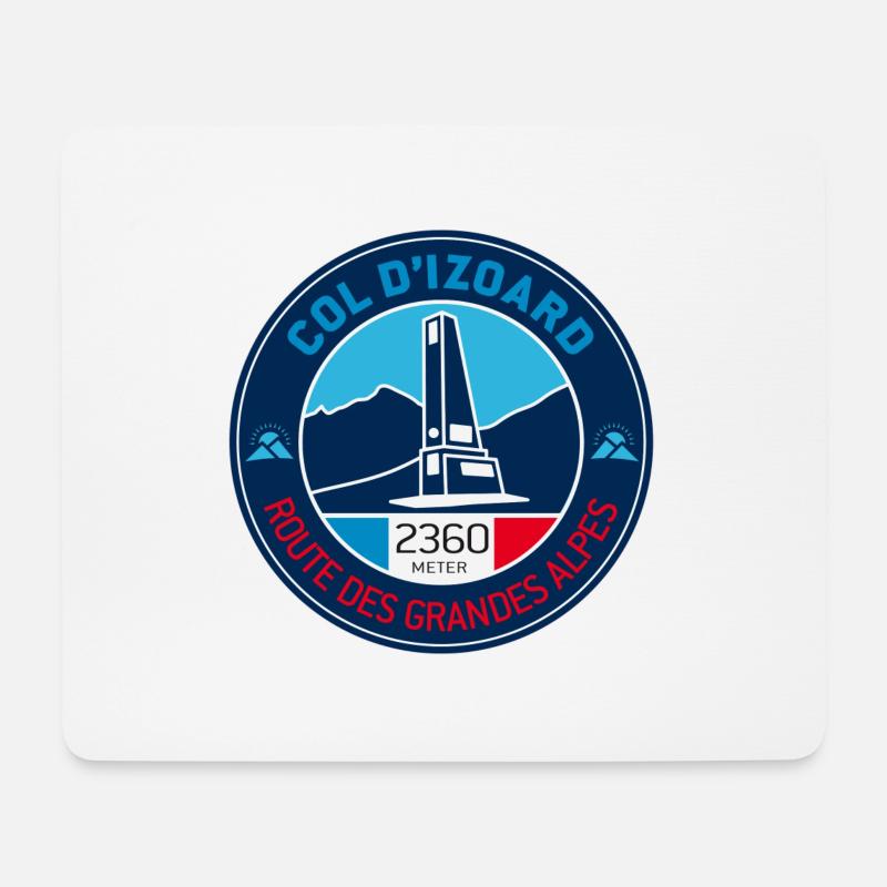 Col d'Izoard2 - Mousepad (Querformat) - Weiß