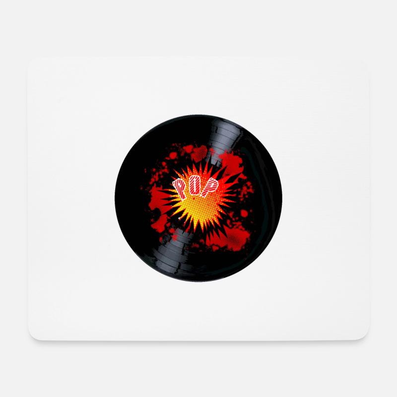 Explodierende Popmusik Long Play Record - Mousepad (Querformat) - Weiß