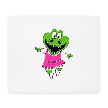 KROKODIL - TANZEN - BALLETT - BALLERINA - TÄNZERIN - Mousepad (Querformat) - Weiß - Vorne