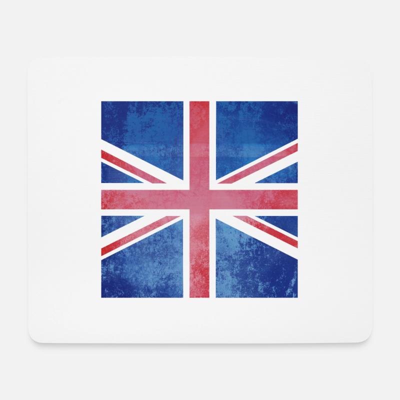 Grunge Union Jack British Flag - Mouse Pad (horizontal) - white