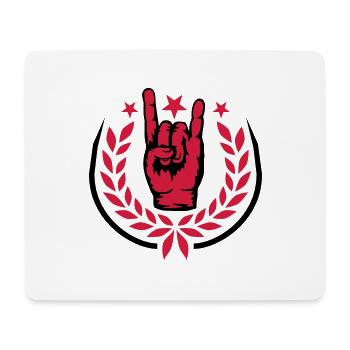 Lorbeerkranz Heavy Metal Logo - Mousepad (Querformat) - Weiß - Vorne
