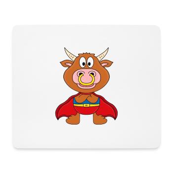 BULLE - KUH - STIER - SUPERHELD - TIER - BABY - Mousepad (Querformat) - Weiß - Vorne