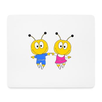 BIENEN - BIENE - TANZEN - BIENENTANZ - LIEBE - Mousepad (Querformat) - Weiß - Vorne
