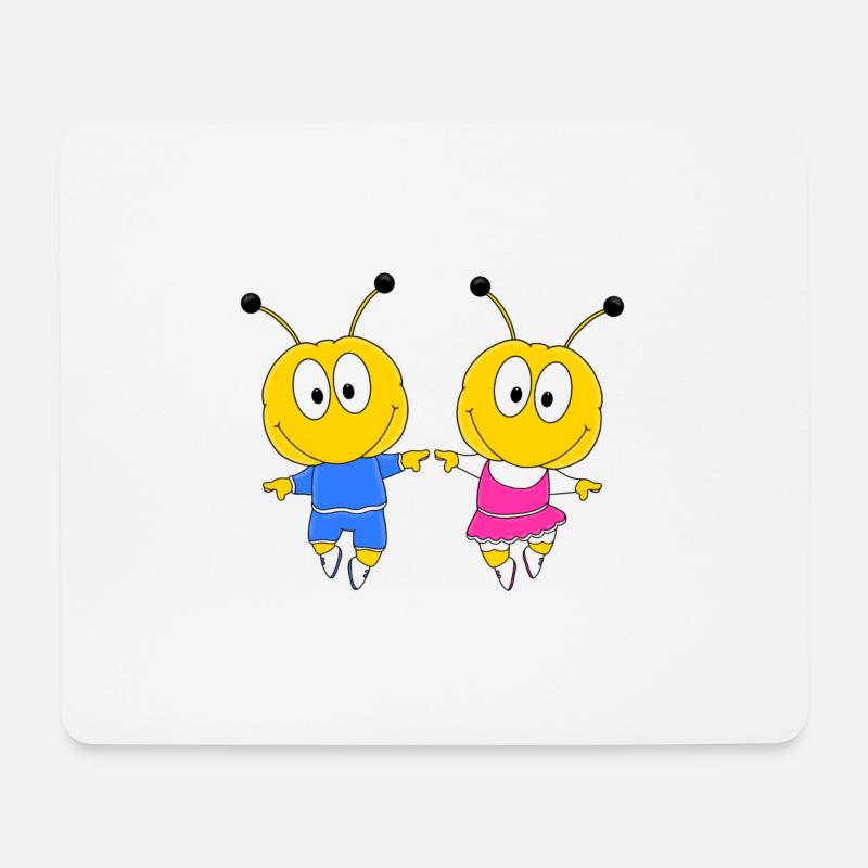 BIENEN - BIENE - TANZEN - BIENENTANZ - LIEBE - Mousepad (Querformat) - Weiß