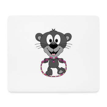 PANTHER - SPRINGSEIL - SEILSPRINGEN - TIER - BABY - Mousepad (Querformat) - Weiß - Vorne
