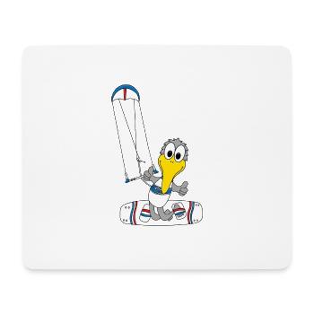 MÖWE - KITESURFER - KITE - KITER - KITESURFEN - Mousepad (Querformat) - Weiß - Vorne