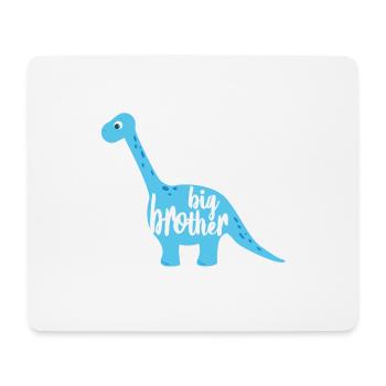 Dino Dinosaurier Langhals blau big brother - Mousepad (Querformat) - Weiß - Vorne