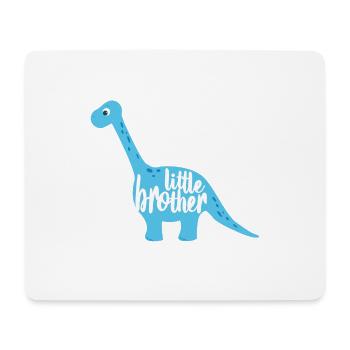 Dino Dinosaurier Langhals blau little brother - Mousepad (Querformat) - Weiß - Vorne