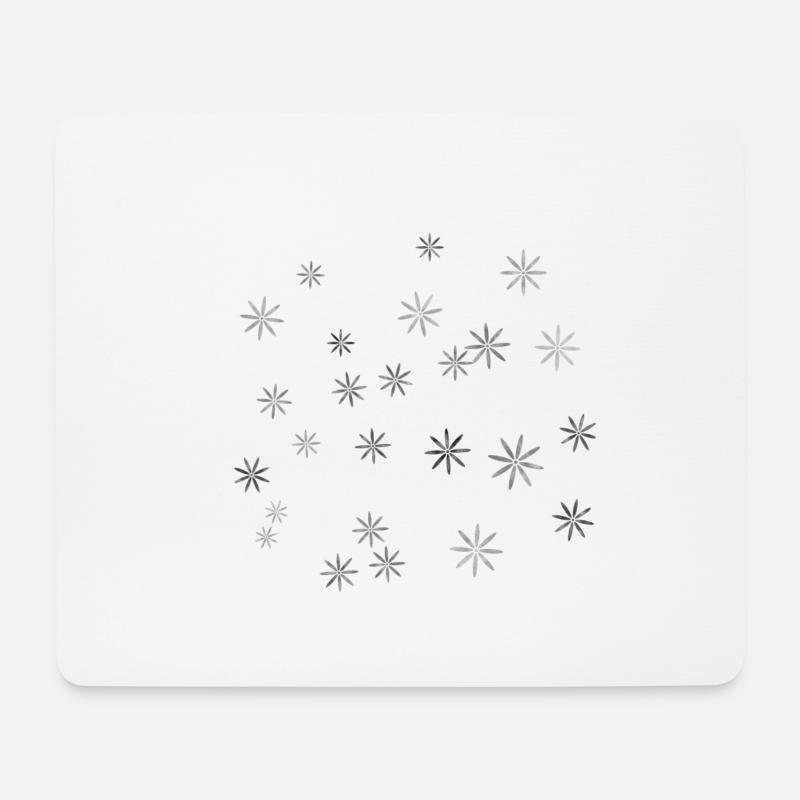 Blumenmuster - Mousepad (Querformat) - Weiß
