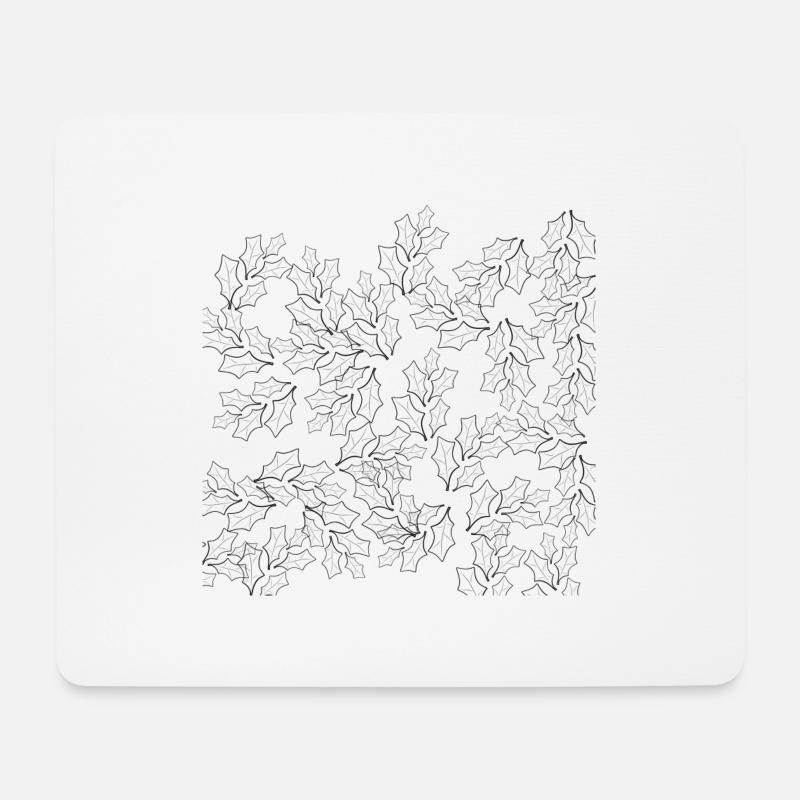 Schwarzweiß Floral - Mousepad (Querformat) - Weiß