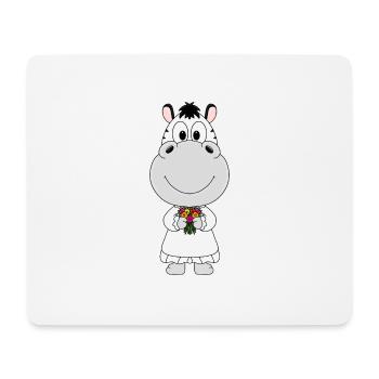 ZEBRA - BRAUT - HOCHZEIT - HEIRATEN - TIER - LIEBE - Mousepad (Querformat) - Weiß - Vorne
