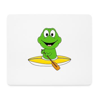 KAJAK - KANU - WASSERSPORT - FROSCH - TIER - Mousepad (Querformat) - Weiß - Vorne
