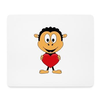 SCHAF - LIEBE - LOVE - HERZ - TIER - TIERISCH - Mousepad (Querformat) - Weiß - Vorne