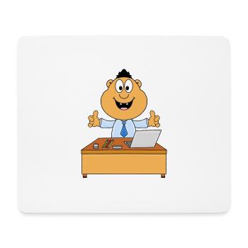ARBEIT - JOB - BÜRO - MITARBEITER - CHEF - Mousepad (Querformat) - Weiß - Vorne