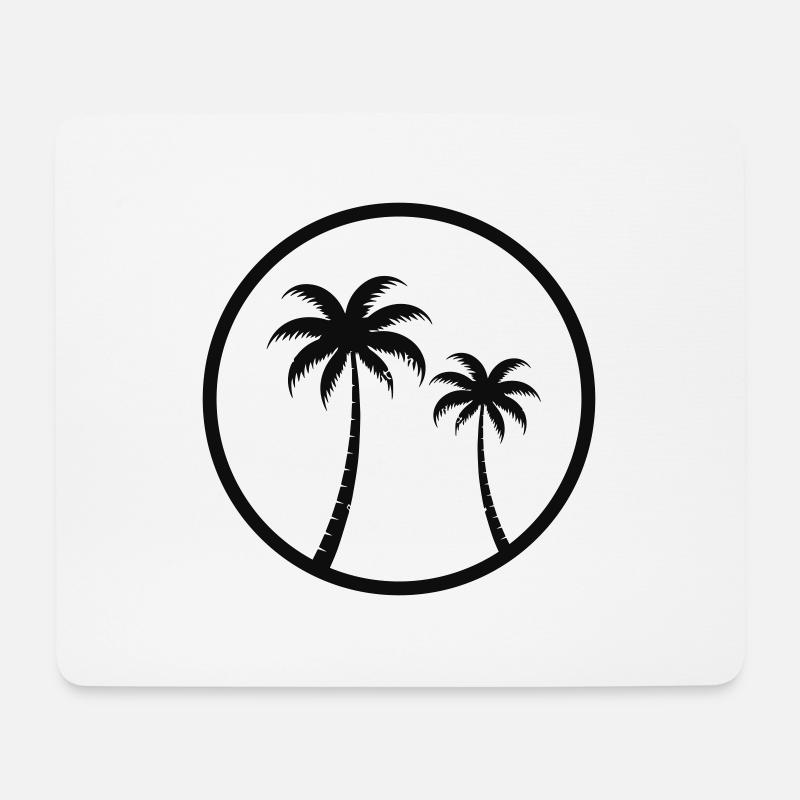 Palmen - Mousepad (Querformat) - Weiß