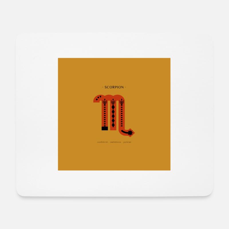 STERNZEICHEN Skorpion -orange- - Mousepad (Querformat) - Weiß