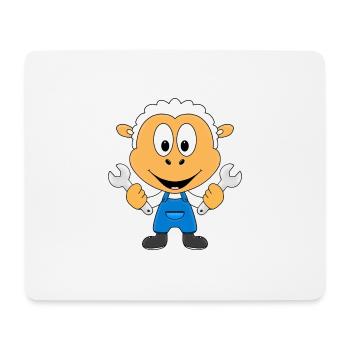 SCHAF - MECHANIKER - KFZ - AUTO - WERKSTATT - JOB - Mousepad (Querformat) - Weiß - Vorne