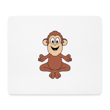 YOGA - AFFE - TIER - TIERISCH - KIND - BABY - FUN - Mousepad (Querformat) - Weiß - Vorne